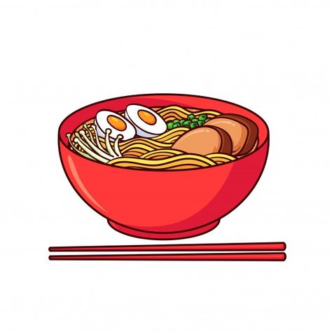 Ramen is a typical food from japan | Premium Vector #Freepik #vector #food #japanese #egg #bowl Bowl Of Ramen Illustration, Bowl Drawing Illustration, Bowl Of Ramen Drawing, Ramen Painting Easy, Ramen Drawing Simple, Ramen Illustration Art, Ramen Bowl Drawing, Ramen Bowl Illustration, Japanese Food Drawing