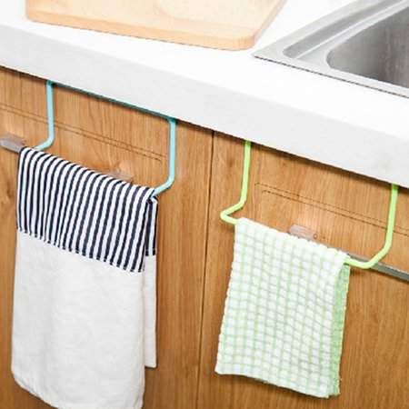 Micelec Over Door Tea Towel Rack Bar Hanging Holder Rail Organizer Bathroom Kitchen Hanger Over Door Towel Rack, Plastic Cupboard, Toallero Ideas, Hanging Towel Rack, Kitchen Cupboard Doors, Organizer Bathroom, Towel Organization, Bar Rack, Rack Kitchen