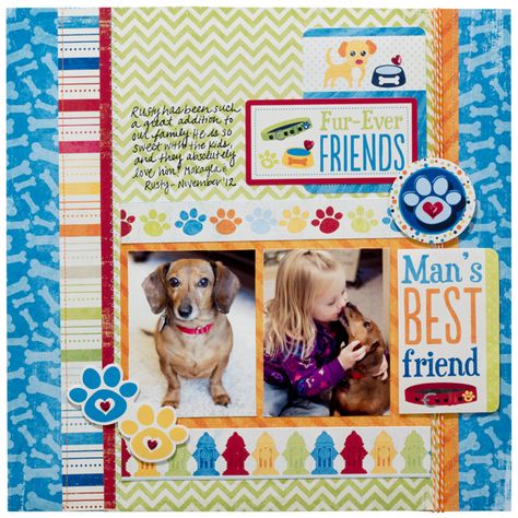 Mans Best Friend featuring Good Dog from Imaginisce - Scrapbook.com Lover Scrapbook, Dog Scrapbook Layouts, Pet Scrapbook Layouts, Dog Parade, Dog Scrapbook, Pet Scrapbook, Good Dog, Memory Scrapbook, Photo Scrapbook