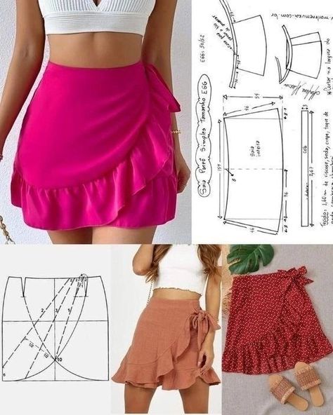 Diy Clothes Patterns, Clothing Pattern Design, Dress Patterns Diy, Sewing Projects Clothes, Sewing Clothes Women, Fashion Design Patterns, Fashion Sewing Tutorials, Skirt Patterns Sewing, Sewing Skirts