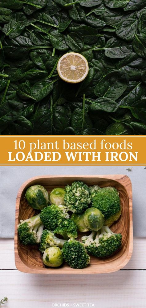 You go-to guide on the 10 Vegan foods loaded with iron. These Plant-Based Foods Loaded With Iron are sure to become staples in your kitchen as some of the best foods rich in iron. | vegan foods with iron | iron rich foods vegan |  high iron vegan foods | vegan foods high in iron | iron rich plant based foods | plant based foods high in iron Plant Based Iron Rich Foods, Vegan Iron Rich Foods, Iron Rich Vegan Foods, Vegetarian Iron Rich Recipes, Iron Rich Breakfast Ideas, Veggies High In Iron, Foods Rich In Iron, Iron Rich Recipes, Vegan Iron Sources