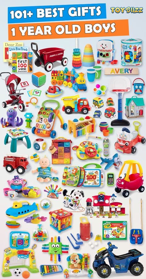 See over 101 gifts for 1 year old boys or girls! Find the best toys for 1 year old boys perfect for birthdays, Christmas, and any special occasion. Finding unique gifts for 1 year olds just got a lot easier with our ultimate gift guide. 1st Birthday Gift Ideas Girl, Gifts For One Year Old Girl, One Year Old Toys, 1st Birthday Gift Ideas, 1st Birthday Boy Gifts, Best Toddler Toys, Best Gifts For Boys, Best Toys, 1st Birthday Gifts