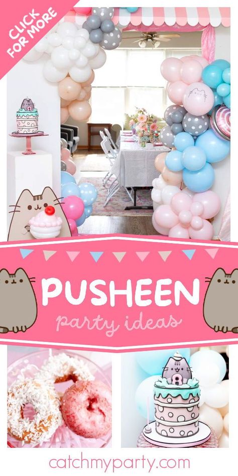 Take a look at this wonderful Pusheen-themed birthday party! The birthday cake is amazing! See more party ideas and share yours at CatchMyParty.com Pusheen Themed Birthday Party, Pusheen Cat Birthday Party Ideas, Pusheen Pinata, Pusheen Party Ideas, Pusheen Birthday Cake, Pusheen Birthday Party Ideas, Pusheen Birthday Party, Pusheen Happy Birthday, Birthday Pusheen