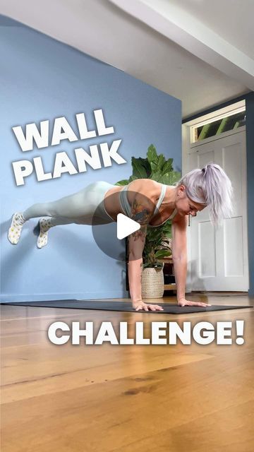 Yoga On The Wall, Wall Yoga Exercises, Wall Stretching, Different Plank Exercises, Daily Plank Challenge, Flexibility Workout Routine, Plank Pose Yoga, Plank Challenge 7 Days, Side Plank Yoga Sequence