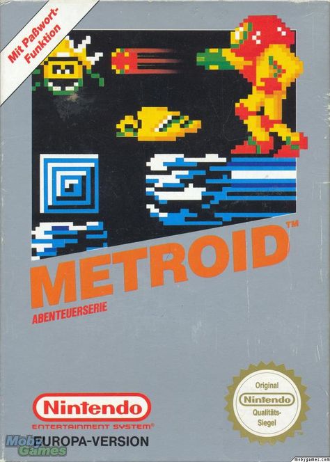 Another great beginning, to a great series.. Retro Video Games Art, Vintage Video Games, Nes Games, Samus Aran, Retro Video, Classic Video Games, Retro Videos, Nintendo Game, Nintendo Nes