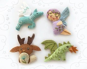 Felt Animal Patterns, Toy Animals, Fairy Dragon, Needle Felting Tutorials, Wool Projects, Felting Tutorials, Plush Pattern, Needle Felt, Finger Puppets