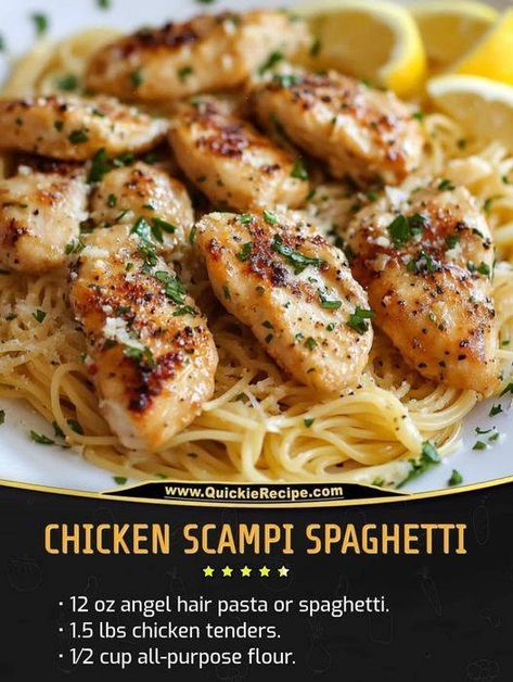 Weight Watchers Recipes Tips | Chicken Scampi Spaghetti | Facebook Easy Crockpot Recipes Chicken, Crockpot Recipes Chicken, Crockpot Chicken Spaghetti, Chicken Scampi, Spaghetti Ingredients, Chicken Crockpot Recipes Easy, Mediterranean Kitchen, Weight Watchers Recipes, Chicken Spaghetti