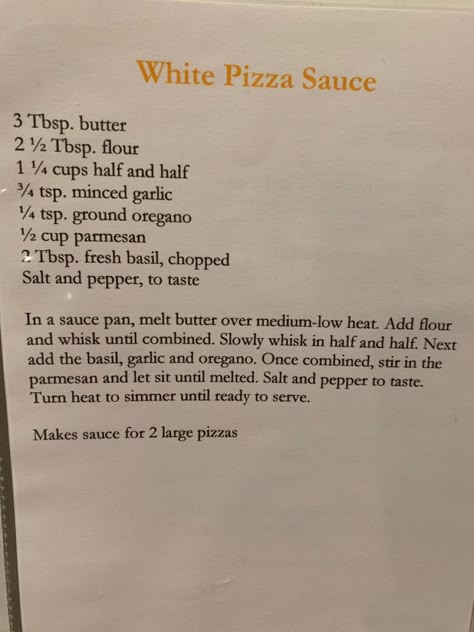 Homemade Pizza White Sauce, Alfredo Pizza Sauce, White Pizza Sauce Recipe, Pizza Hut Dough, White Sauce Pizza, Liz White, White Pizza Sauce, Homemade Sauce Recipes, Pizza Sauce Recipe