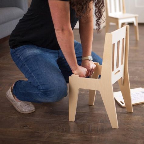 Wooden Kids Chairs | Etsy Kids Chair Design, Kids Wooden Chair, Kids Wooden Table, Pallet Playhouse, Modern Kids Furniture, Coffee Chairs, Modern Dollhouse Furniture, Toddler Table And Chairs, Wooden Table And Chairs