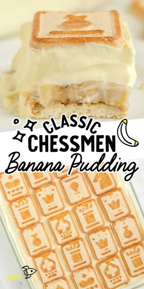 Chessmen Banana Pudding Pepperidge Farm Banana Pudding Recipe, Banana Pudding Chessman Cookies, Nanas Recipes, Chessman Banana Pudding, Chessman Cookies, Best Banana Pudding Recipe, The Best Banana Pudding, Banana Heart, Banana Pudding Ingredients