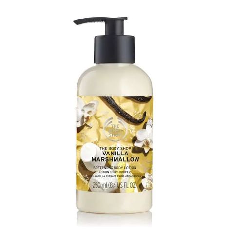 Marshmallow Body Lotion, The Body Shop Vanilla, Body Shop Vanilla, Vanilla Marshmallows, 18th Bday, Sephora Favorites, Bath And Body Works Perfume, Body Smells, Bite Beauty