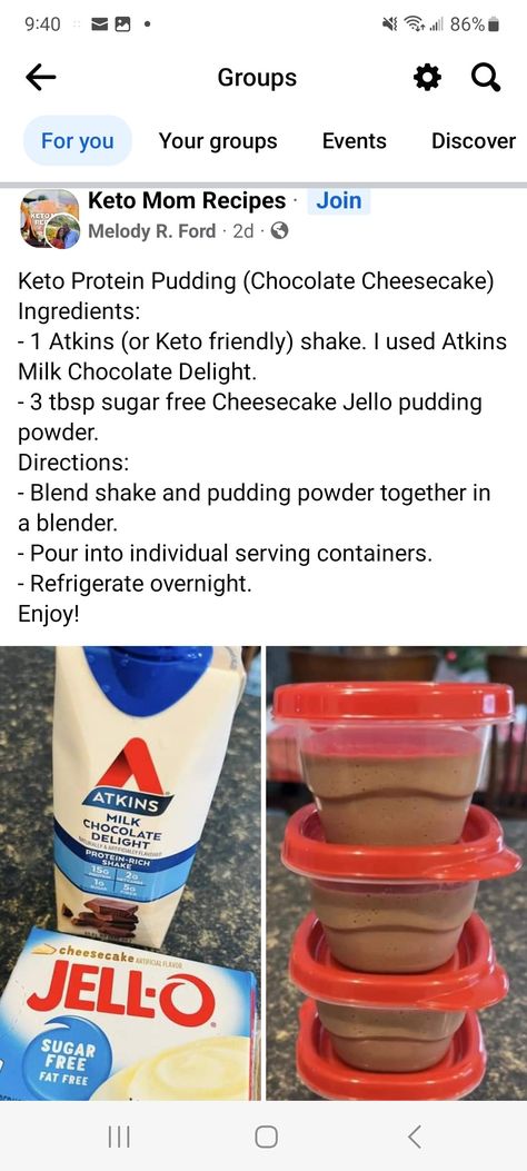 Protein Drink Recipes, Best Meal Replacement, Best Meal Replacement Shakes, Keto Pudding, Sugar Free Cheesecake, Bariatric Friendly Recipes, Bariatric Eating, Premier Protein, Protein Pudding