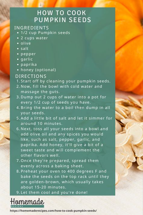 How To Cook Pumpkin Seeds For A Great Fall Snack