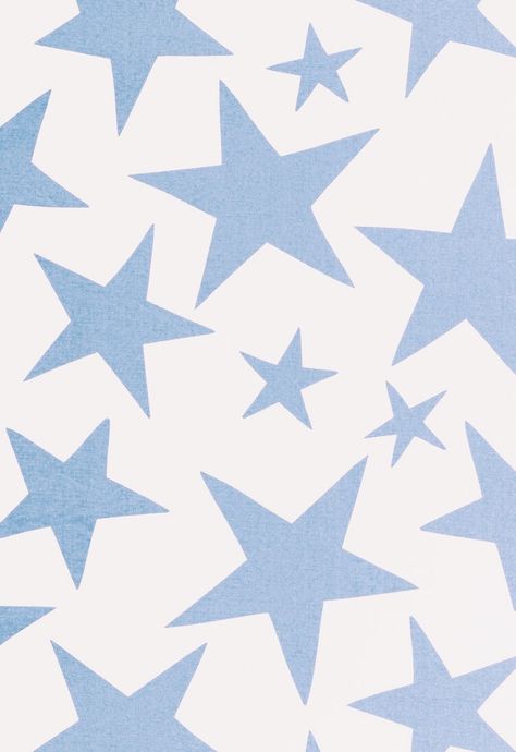 Lulu Dk, Schumacher Fabric, Light Blue, Stars, Free Shipping, Fabric, Blue