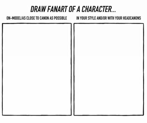 Oc X Canon Template, Your Oc After A Corruption Arc Template, Draw Your Favorite Character Challenge, Draw Fanart Of A Character Template, Art Challenge Template, Oc Challenge Template, Draw Your Oc Like This, Draw Challenge, Template Art