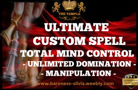 ​EXTREMELY POWERFUL MIND CONTROL HIGHLY ADVANCED CUSTOM GRAND SPELL - TOTAL POWER, INFLUENCE & CONTROL OVER ANYONE - Mind Control Spell, Faithfulness Spell, Mind Control Powers, Control Spell, High Magick, Powerful Mind, Real Love Spells, Magick Spells, Mind Control