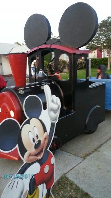 Mickey mouse train Mickey Mouse Train, Trackless Train, Farm Party, Train, Collage, Turn Ons, Pins