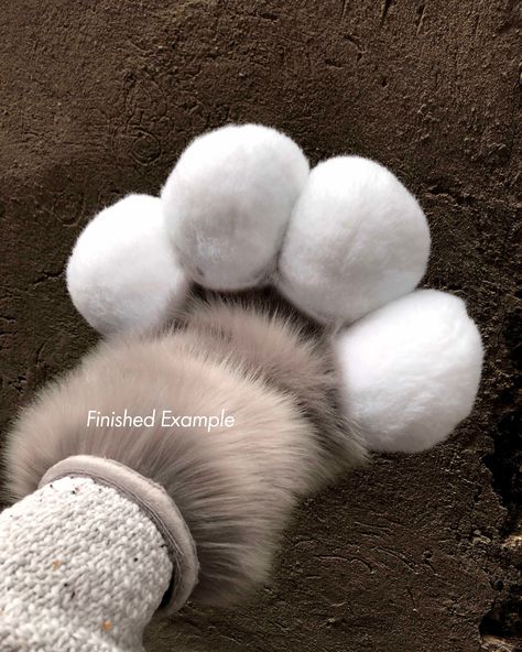 Paw Ideas, Gloves Drawing, Cat Mask Diy, Fursuit Paws, Paw Gloves, Paw Pattern, Alice Book, Crochet Dog Patterns, Paw Pads