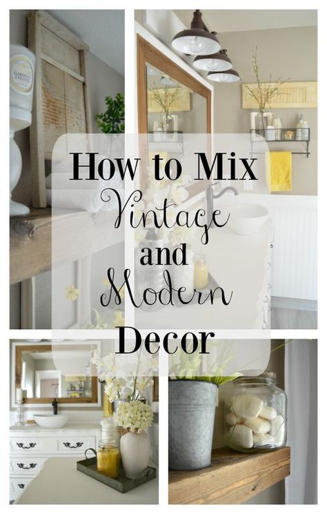 How to Mix Vintage and Modern Decor. Easy tips to add more farmhouse charm to any space. Farmhouse Decorations, Interior Design Minimalist, Decor Ikea, Interior Vintage, Traditional Interior Design, Modern Vintage Decor, Vintage Farmhouse Decor, How To Mix, Design Apartment