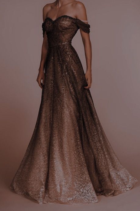 Brown Gown, Ethereal Dress, Fantasy Dresses, Prom Dress Inspiration, Fantasy Gowns, Fairytale Dress, Prom Outfits, Fantasy Dress, Fancy Outfits