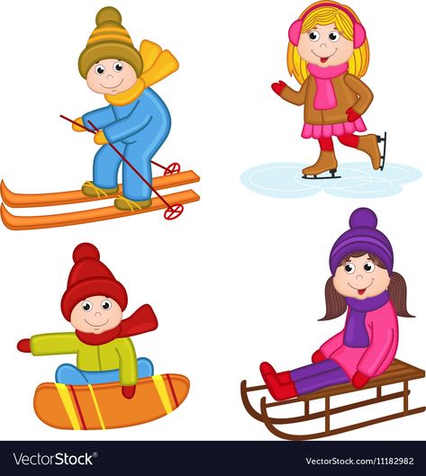 Zimne Sporty Ms, Sports Crafts For Kids, Winter Sports Crafts, Winter Door Decorations Classroom, Crafts For Kids Preschool, Sports Crafts, Sports Illustration, Sports Vector, Dramatic Play Preschool