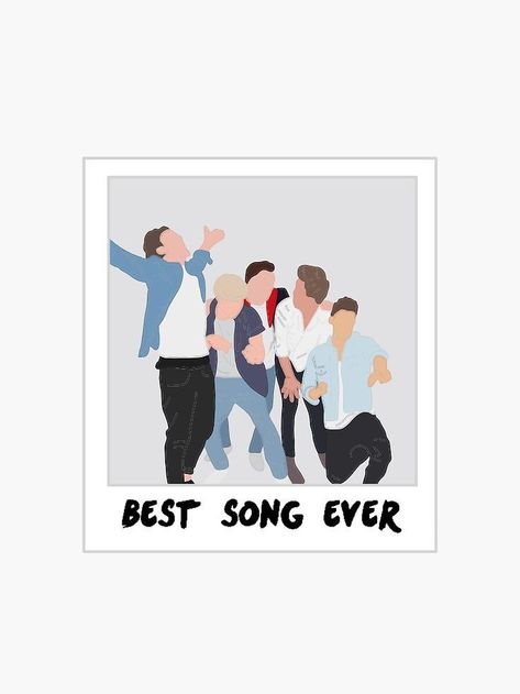 One Direction Collage, One Direction Drawings, Gambar One Direction, Homemade Stickers, One Direction Wallpaper, Best Song, Best Song Ever, Easy Canvas Art, Scrapbook Stickers Printable