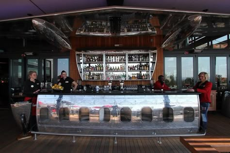 Plane Hanger, Aviation Room Decor, Aviation Bar, Plane Interior, Aircraft Furniture, Hangar House, Aviation Room, Aviation Furniture, Urban Bar