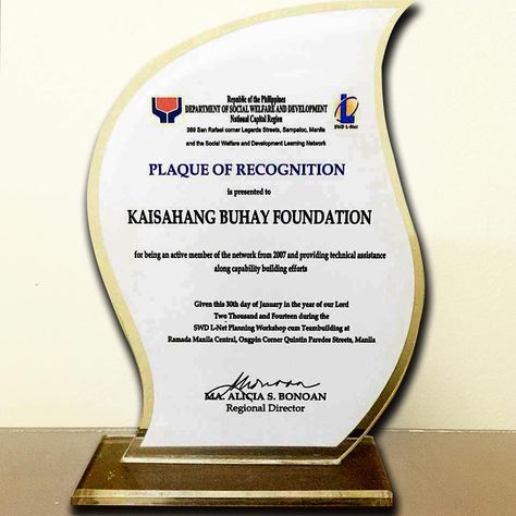 Awards/Recognition | Kaisahang Buhay Foundation, Inc. Award Background, Recognition Awards, Quezon City, Meaningful Life, Children And Family, Team Building, Foundation