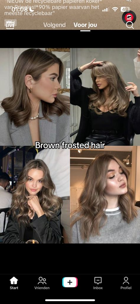 Frosted Hair, Brown Hair Inspo, Burgundy Hair, Spring Hairstyles, Hair Inspiration Color, Hair Inspo Color, Light Brown Hair, Brunette Hair, Hairstyles Haircuts