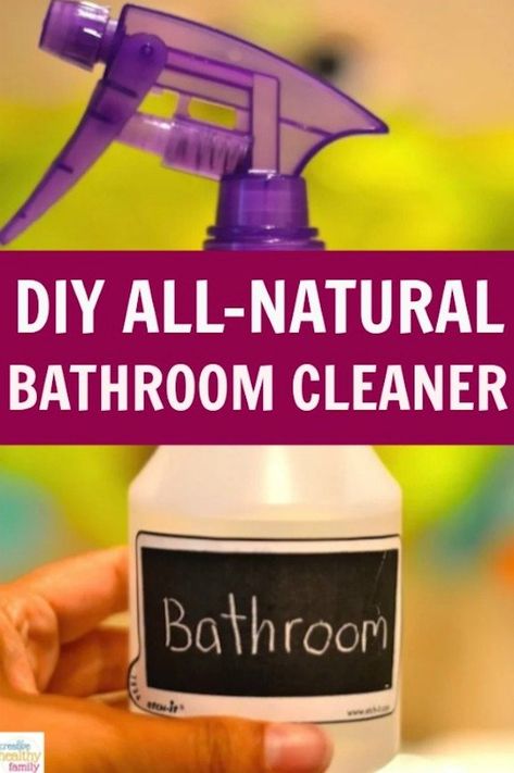 DIY all natural bathroom cleaner. Easy and non-toxic Homemade Bathroom Cleaner, Natural Bathroom Cleaner, Diy Bathroom Cleaner, Scandinavian Coastal, Coastal Nursery, Natural Cleaning Recipes, Natural Bathroom, Boho Scandinavian, Cleaner Recipes