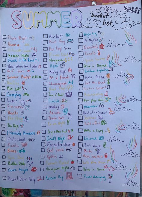 Bucket List Ideas Summer, Summer List Ideas, Summer Bucket List 2023, Summer Journaling, Summer Bucket List Activity, Senior Year Fun, Ultimate Summer Bucket List, Best Friend Bucket List, Bucket List Journal