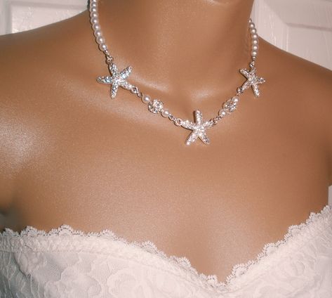 Starfish Bride Necklace, Destination Wedding, Beach Bride Jewelry, Under the Sea Theme Wedding, Bride Necklaces, Ocean Theme Bride Jewelry Sea Theme Wedding, Bride Necklaces, Ocean Wedding Theme, Ocean Theme Jewelry, Crystal Bridal Jewelry Sets, Bride Bracelet, Beach Wedding Jewelry, Sea Wedding, Ocean Wedding