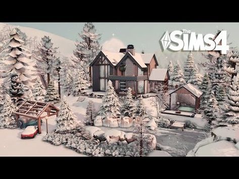 This is the cute and cozy place on mountain! Build in Mt. Komorebi!Full cc list is on my Patreon page! Link in bio! Enjoy and happy simming! ❤️ Sims 4 Mountain Lodge, Mt Komorebi Sims 4, Sims 4 Mt Komorebi House, Sims 4 Mt Komorebi Builds, Sims 4 Winter House, Snowy Escape Cc, Mt Komorebi House, Alpine Mansion, Mt Komorebi