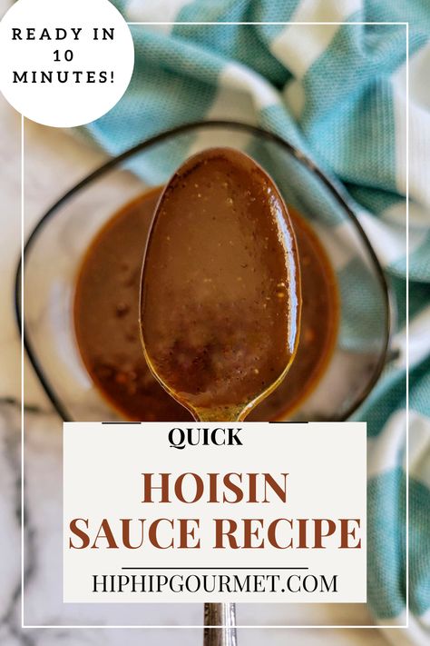 spoonful of brown thick sauce above a bowl with more Easy Hoisin Sauce Recipe, What Is Hoisin Sauce, Keto Hoisin Sauce Recipe, Substitute For Hoisin Sauce, Huhot Recipes Sauces, How To Make Hoisin Sauce, Diy Hoisin Sauce, Hello Fresh Sauces, Homemade Hoisin Sauce Recipe