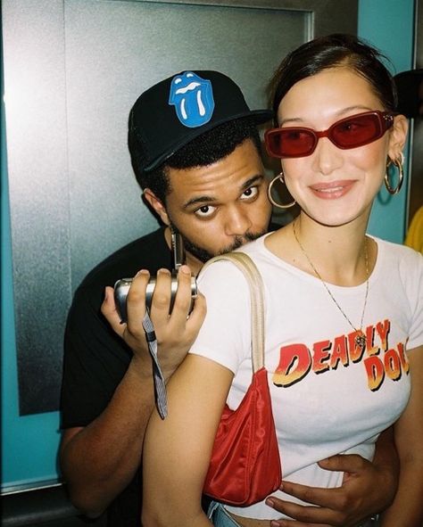 The Weeknd, Bella Hadid, A Man, A Woman, Sunglasses, Instagram