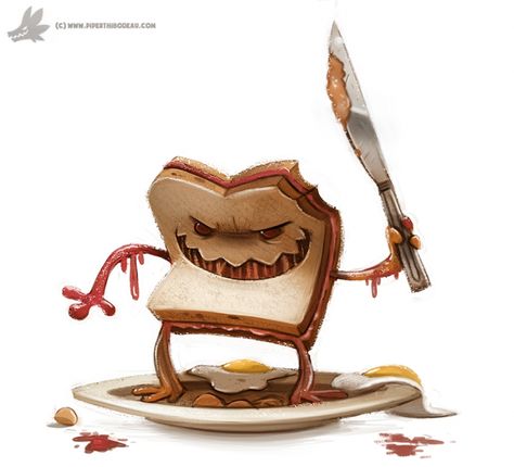 Cute Food Drawings, Daily Painting, Cute Monsters, Cartoon Character Design, Cute Animal Drawings, Creature Design, Creature Art, Cute Illustration, Cartoon Character