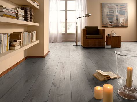 Everest Oak White Laminate Flooring Ideas, Dark Brown Floor, Dark Oak Flooring, Dark Wooden Floor, Flooring Designs, Oak Laminate Flooring, Dark Floors, Brown Floors, Laminate Floors