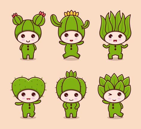 Plant Costume, Cactus Costume, Cactus Cartoon, Ip Design, Cactus Illustration, Caracter Design, Kids Doodles, Cartoon Posters, Birthday Card Template