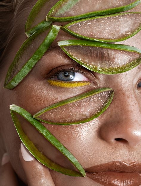 Green Beauty Retouching on Behance Forever Living Aloe Vera, Skin Care Pictures, Natural Face Mask, Mask Makeup, Wacom Intuos, Mascara Facial, Beauty Shoot, Beauty Shots, Forever Living Products