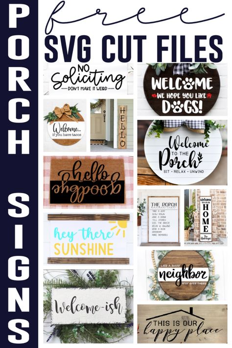 Back Porch Signs Quotes, Cricut Signs Sayings, Cute Sayings For Signs, Cricut Welcome Sign, Cricket Designs, Cricut Signs, Silhouette Patterns, Sign Sayings, Vinyle Cricut