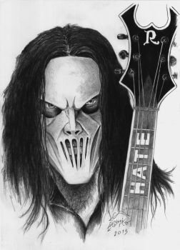 Slipknot Tattoo, Mick Thomson, Metal Drawing, Metallica Art, Slipknot Band, Mask Drawing, Heavy Metal Art, Metal Tattoo, Dark Art Tattoo