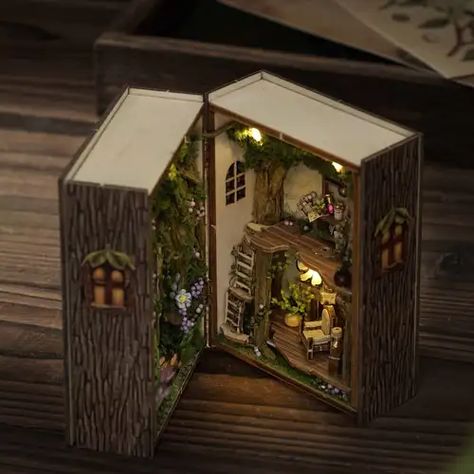 Temu | Explore the Latest Clothing, Beauty, Home, Jewelry & More Forest Wonderland, Doll House Crafts, Toy House, Dollhouse Kits, Diy 3d, Wooden Dollhouse, Book Nook, Christmas Dolls, Bookshelf Decor