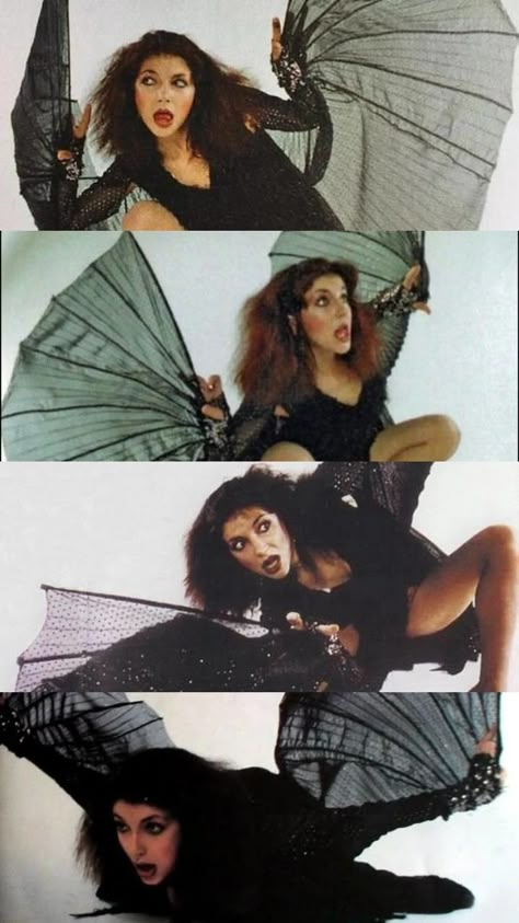 Kate Bush in a bat costume Kate Bush Bat Costume, 1920s Bat Costume, Kate Bush Halloween Costume, Kate Bush Costume, Cat Costume Diy Women's, Bat Costume Aesthetic, Kate Bush Bat, Vintage Bat Costume, Bat Costume Women's