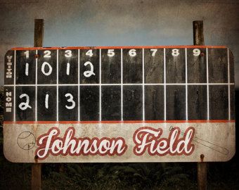 baseball – Etsy Baseball Scoreboard, Wall Art Kids Room, Wall Art Kids, Art Kids, Vintage Baseball, Office Art, Art And Craft, Nursery Ideas, Photo Canvas