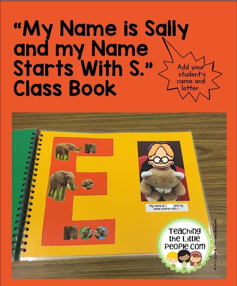 Letters In My Name Preschool, Book Center Preschool Classroom, First Letter Of Name Craft, First Letter Of Name Activities, Books About Names For Kindergarten, All About Me Prek Theme, First Letter Of Name Preschool Craft, Class Books Preschool, Name Activities Preschool