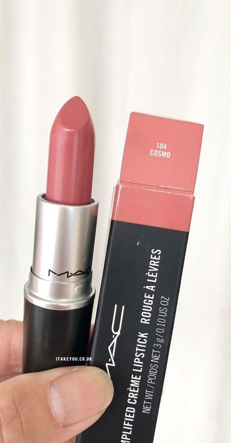 Pretty Pink Lipstick, Cosmo Mac Lipstick, Mac Neutral Lipstick, Lipstick Pink Shades, Pink Shade Lipstick, Mac Cosmo Lipstick, Mac Lipstick Cosmo, Pink Lipstick Mac, Mac Beauty