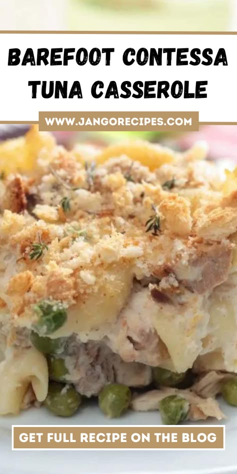 Tuna casserole is a very popular dish, and it’s easy to whip up. It has a creamy texture and a delicious flavor, so you can serve it as a side dish or a main course. #BarefootContessaTunaCasseroleRecipe #Recipe Canned Tuna Dinner, Tuna Pasta Casserole, Fish Casserole Recipes, Tuna Dinner Recipes, Canned Fish Recipes, Tuna Dinner, Easy Tuna Recipes, Best Tuna Casserole, Fish Casserole