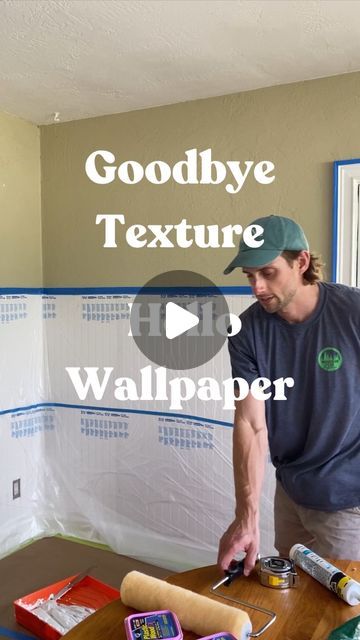 MADISON BESS • ST. PETE, FL on Instagram: "How we smoothed textured walls before applying wallpaper! This was SO easy. 🤩 Just remember when it’s time to sand… you need to cover anything and everything as dust will get everywhere! Follow along @blushingbungalow for more DIY and I hope you try this one out! Sharing wallpaper link in stories!!!" Sharing Wallpaper, Applying Wallpaper, Painting Over Wallpaper, Remember When, Textured Walls, I Hope You, Reno, How To Apply, Wall