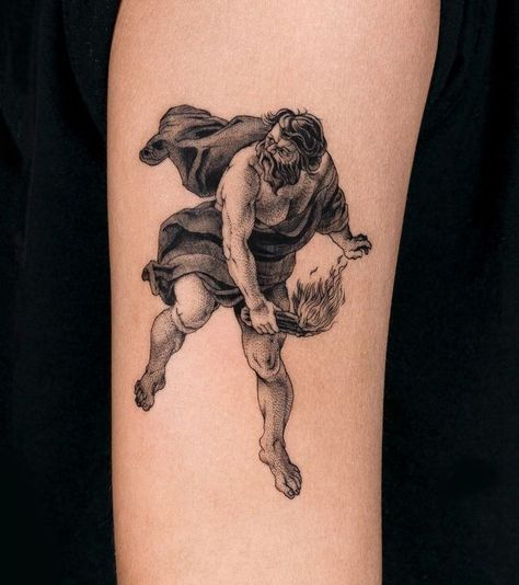 #prometheus #prometheustattoo #greekmythologytattoo #prometheusfire #creationofmen #greekmythology #greekmythology #underworldtattoo #tattoo #blackwork #sketchtattoo #coloredtattoo #blacktattoo #armtattoo #darkart #sleevetattoo #sleeve #dark #tattoosketch #toptattoo #viraltattoo #tattooformen #mentattoo #newtattoo #tats #tattooideas #tattoo #newtattooideas #tattoodesign #stenciltattoo Prometheus Tattoo, Ancient Greek Tattoo, Greek God Tattoo, Lightning Tattoo, Small Tats, Statue Tattoo, Greek Mythology Tattoos, Fire Tattoo, Mythology Tattoos