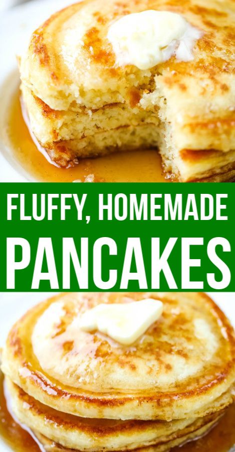 Pancake Recipe Without Vanilla Extract, Buttery Pancake Recipe, Good Pancake Recipe, Pancakes With Baking Soda, Home Made Pancakes Recipe Easy, Easy Pancakes From Scratch, Thick Pancake Recipe, Baking Soda Pancakes, Homemade Fluffy Pancakes